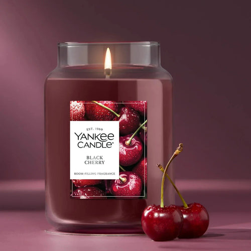 Yankee Candle Black Cherry Original Large Jar Scented Candles, 22 oz