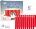 Tree Candles - Pack of 20 - 9.5 cm - Red